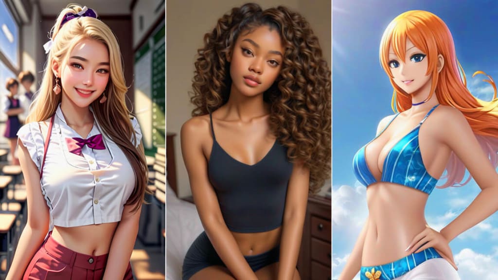 more ai girlfriends posing to look good