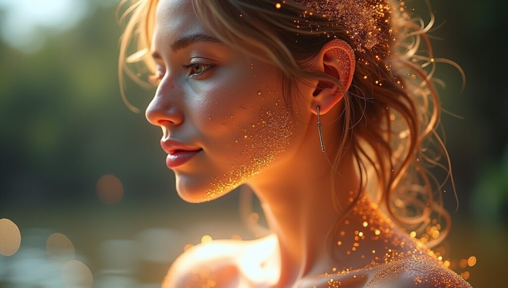 Progressive AI character generation revealing emotional digital transformation"