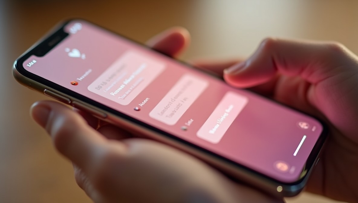 Personalized AI companion chat interface demonstrating emotional intelligence on an app on a smart phone