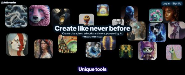art breeder ai homepage website