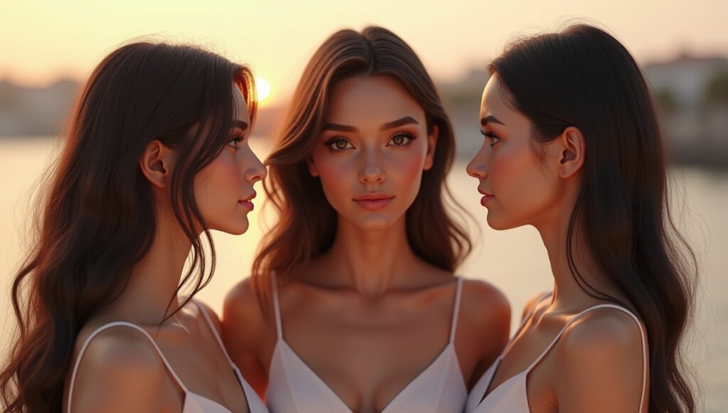 Comparison of diverse AI companion profiles showcasing individual personalities