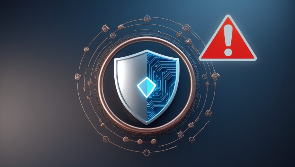 Elegant digital privacy shield protecting personal AI interactions