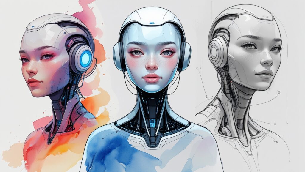 Emotional journey of AI companion artistic expression