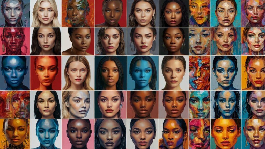 Diverse AI companions showcasing emotional range and personalized digital connection