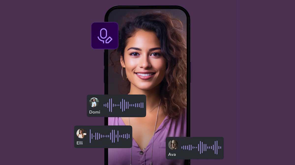 ai girl voice main image female on iphone with different vocals