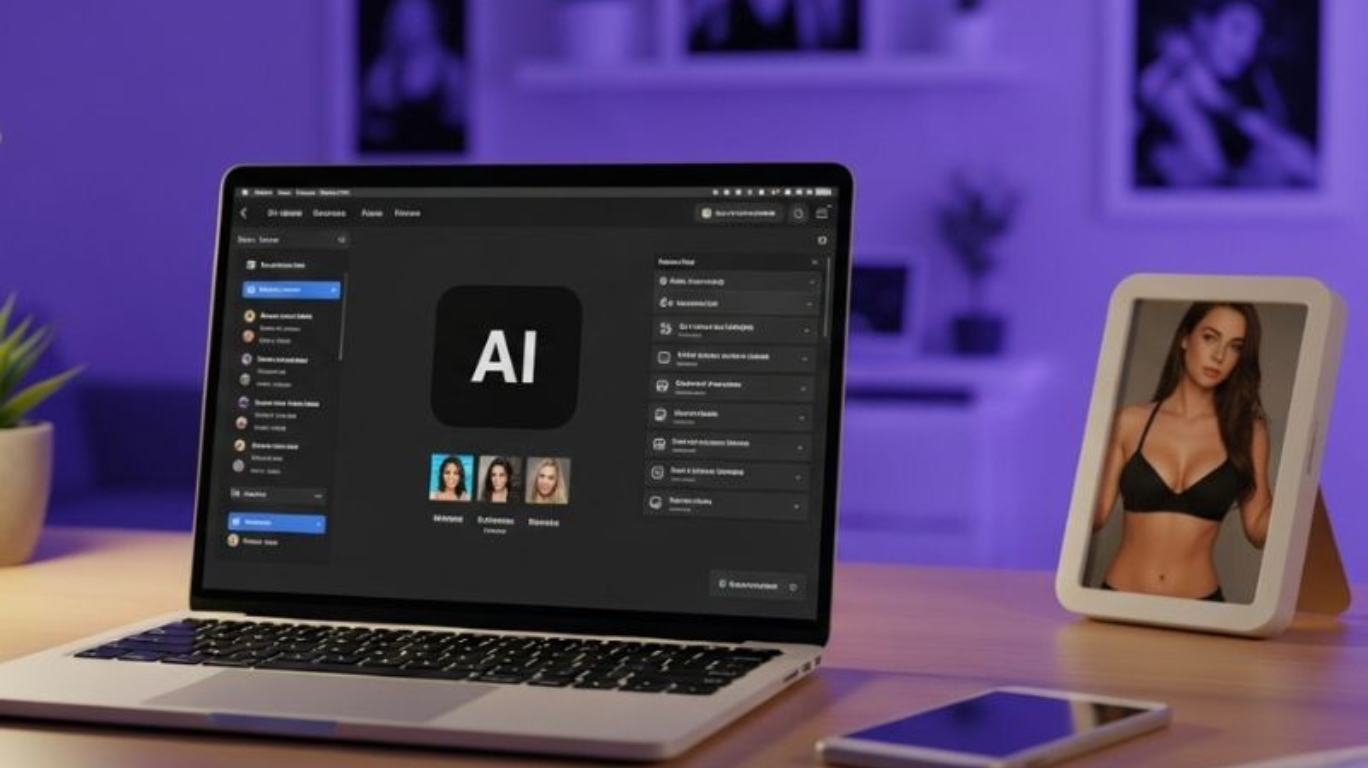 Tips for creating better erotic stories with NSFW AI Writer on a laptop at a modern workspace.