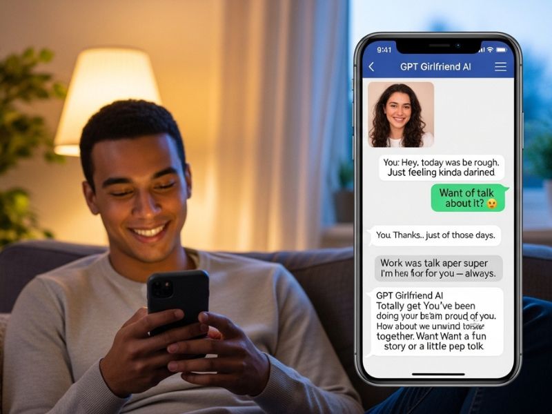 Relax and connect with your GPT Girlfriend AI—your digital companion for emotional support, creativity, and personal growth.