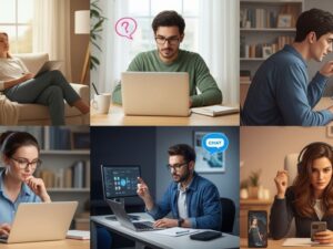 Futuristic AI companion interface with virtual girlfriend engaging in conversation — exploring digital intimacy with GirlfriendGPT