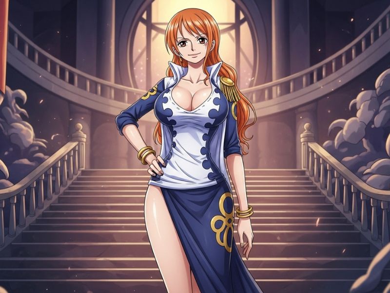Nami NSFW artwork showcasing the iconic One Piece character’s blend of strength, style, and adult-themed fan expression.
