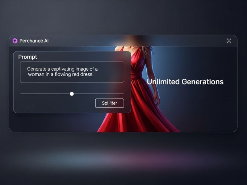 Free NSFW AI Art generation with Perchance AI interface, showing uncensored image creation and unlimited prompt usage.