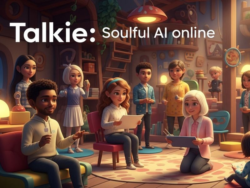 Lifelike AI characters in a virtual environment representing Talkie: soulful AI online, a platform for creative and emotional digital connections