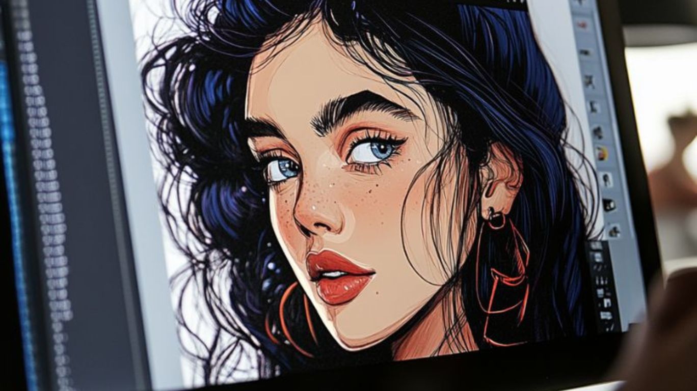 User navigating an NSFW image generator on a computer, experimenting with styles and prompts in a private creative environment