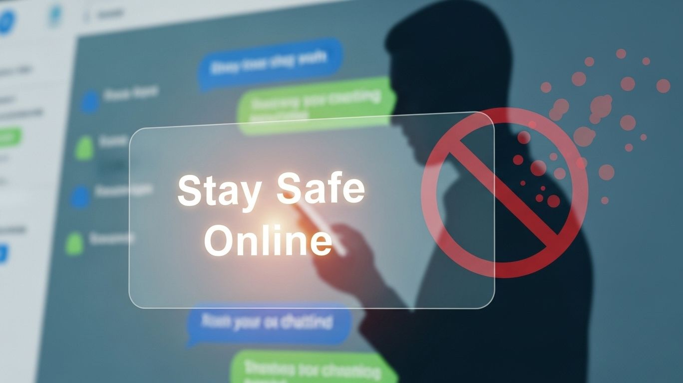 Illustration of safe AI chatting with warnings against risky character ai nsfw filter bypass, highlighting the importance of smart and responsible use.