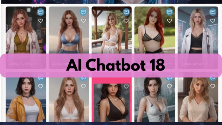 AI chatbot 18 virtual characters showcasing realistic female avatars for interactive conversations