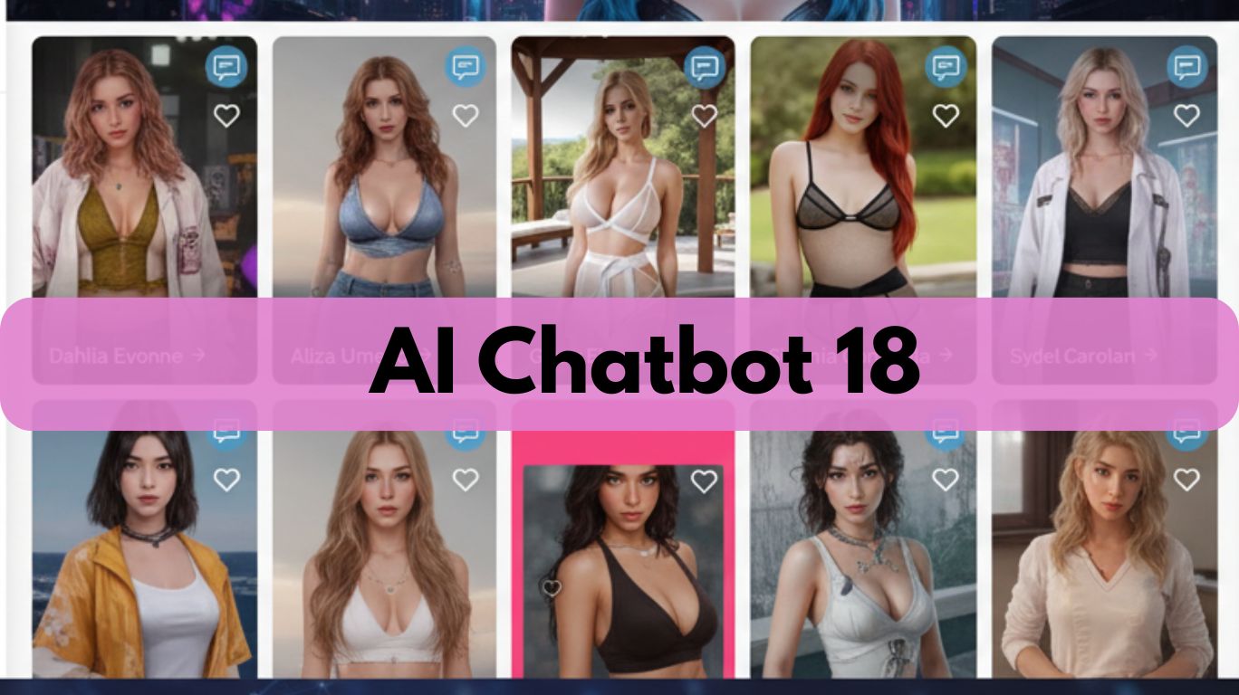 AI chatbot 18 virtual characters showcasing realistic female avatars for interactive conversations