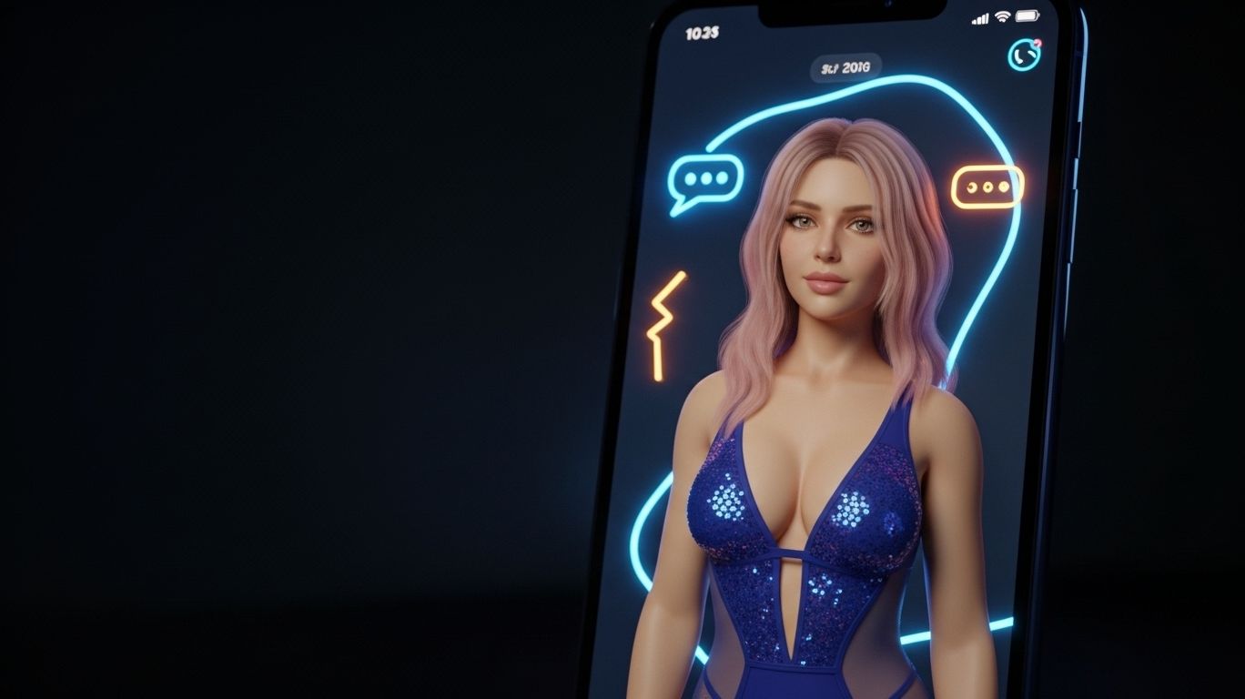 Sexting AI app on a smartphone showing lifelike virtual chat with an AI companion in 2025, highlighting the rise of AI intimacy and digital relationships