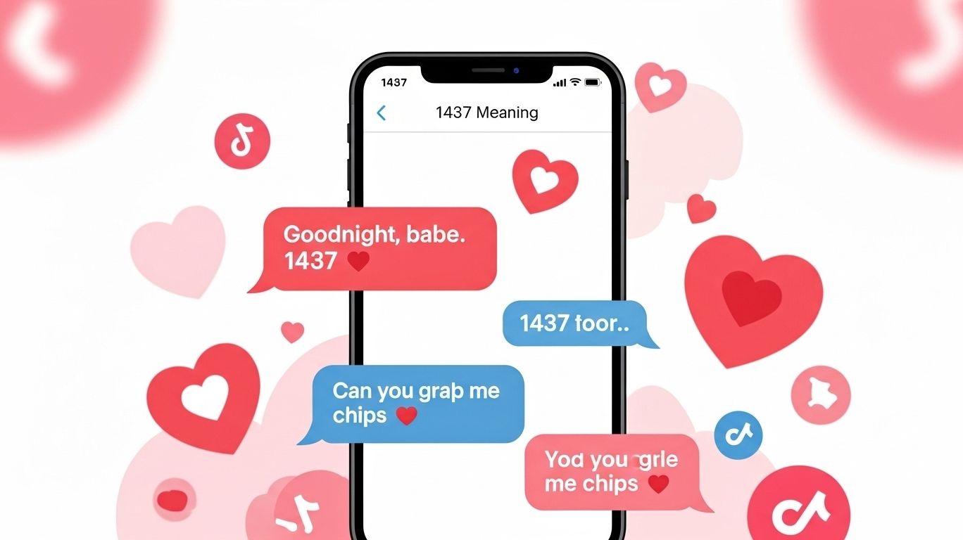 1437 meaning shown through online chats and social media trends – romantic texts, playful banter, and TikTok captions using 1437 to symbolize eternal love
