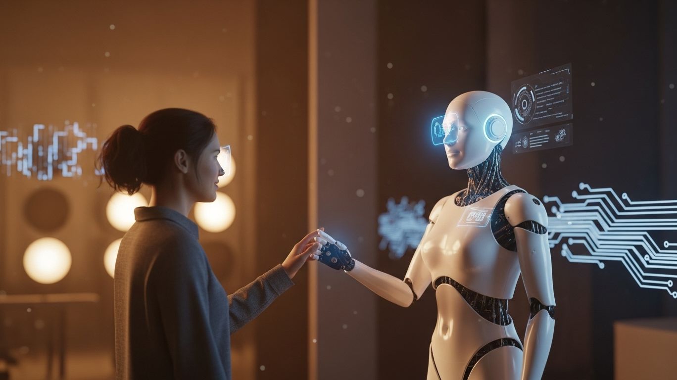 Artistic illustration of an AI NSFW companion representing safe, private, and ethical adult connections in a secure digital environment.