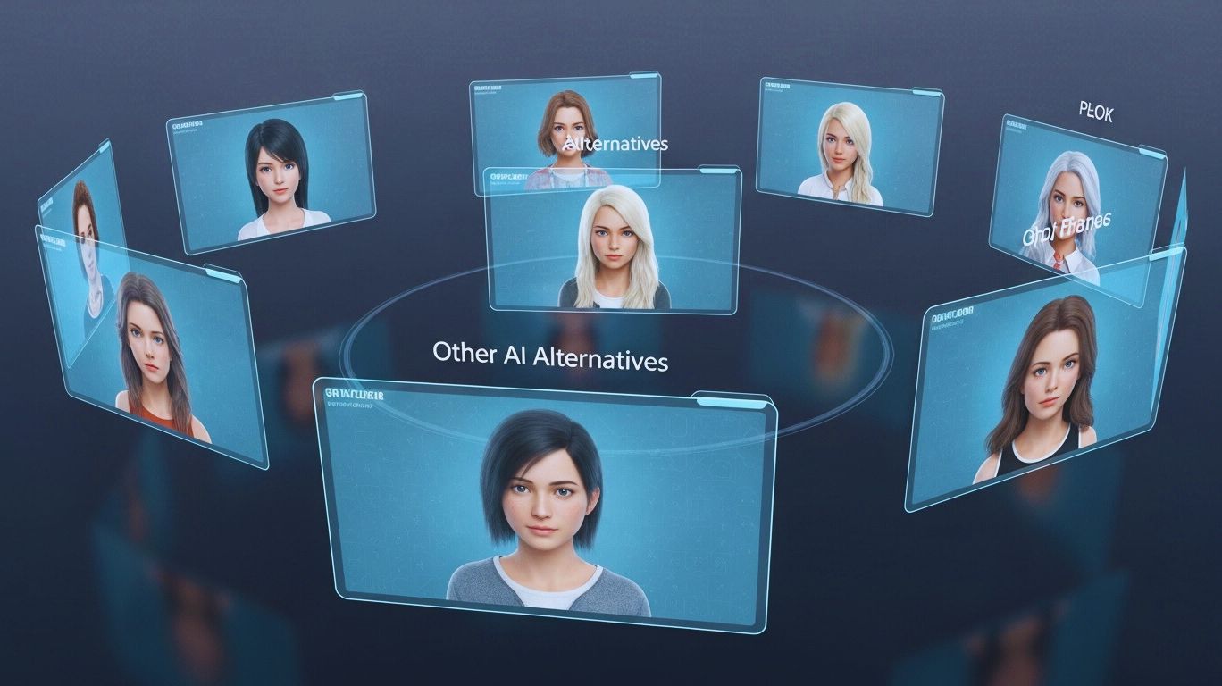 Illustration comparing nsfw char ai chatbot with alternative AI platforms highlighting personalization, roleplay flexibility, and advanced AI companion features