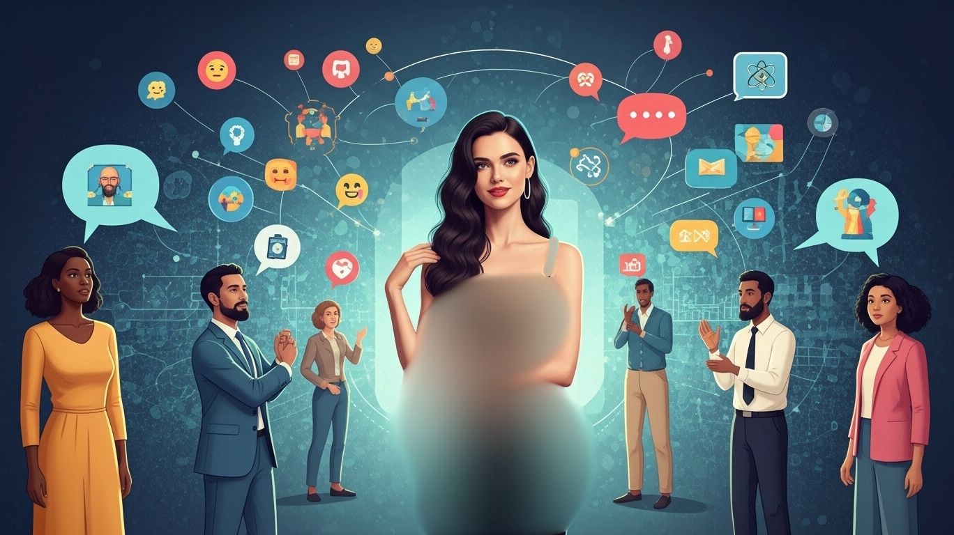 Uncensored AI illustration showing people freely expressing thoughts and emotions in a safe digital space, representing self-expression, open discussion, and intellectual curiosity.