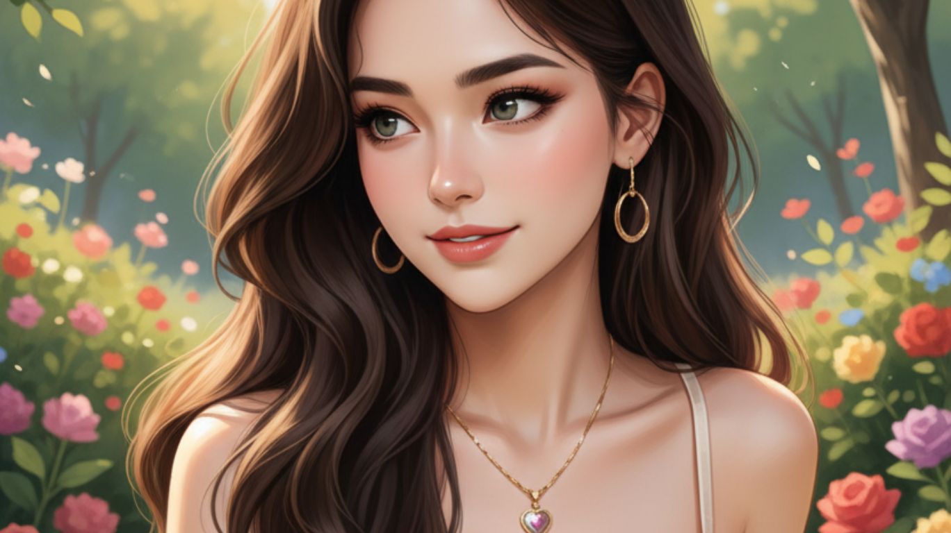 AI-generated portrait of a woman in a soft floral background, representing creativity, expression, and the evolving art of AI NSFW technology in digital design.
