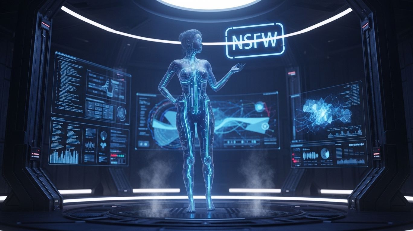an image of a person standing in front of a futuristic space station representing character ai nsfw