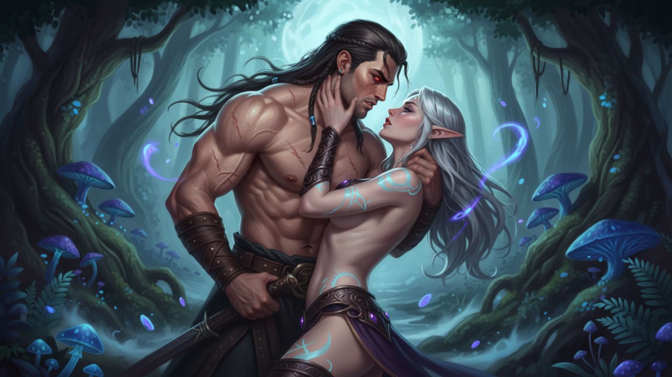 NSFW AI image showcasing bold and creative digital art, including fantasy characters and edgy portraits, emphasizing unrestricted artistic expression