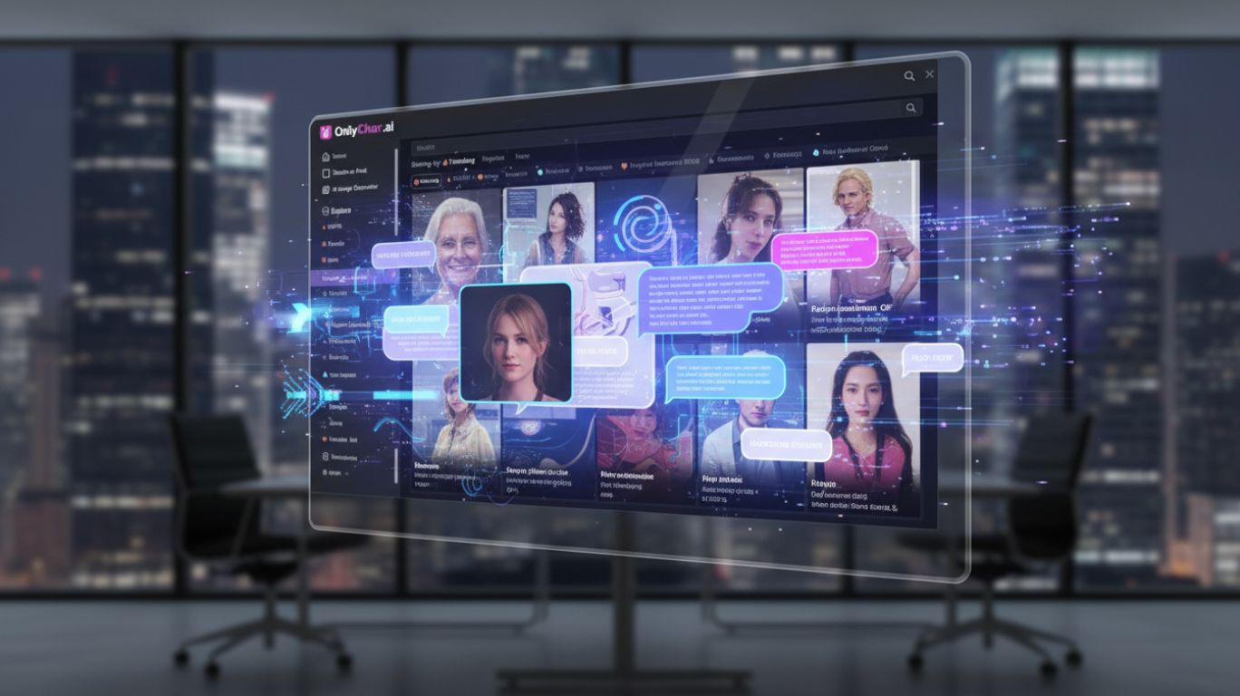 uncensored AI chat illustrating the future of AI conversations with human-like interaction and advanced digital interfaces