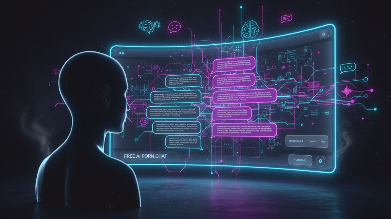 Illustration explaining how free AI porn chat works using advanced algorithms and natural language processing to simulate realistic conversations.