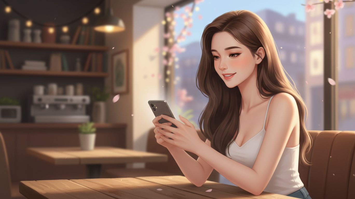 Adult using smartphone to chat with an AI companion, illustrating adult AI chat platforms with human-like conversational AI for blog featured image.