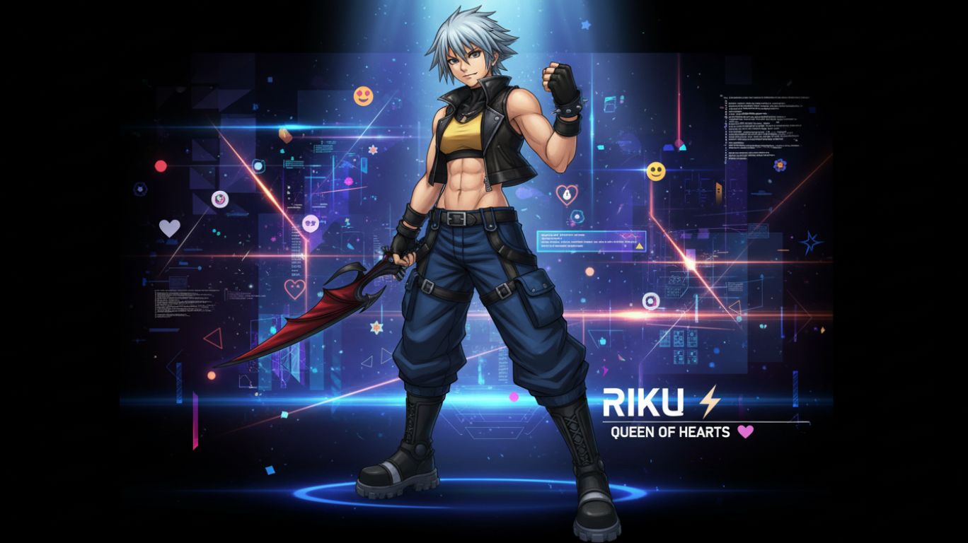 Illustration of Riku, a bold and dominant original character with a strong, athletic build and confident style, representing the traits that fans love and admire.