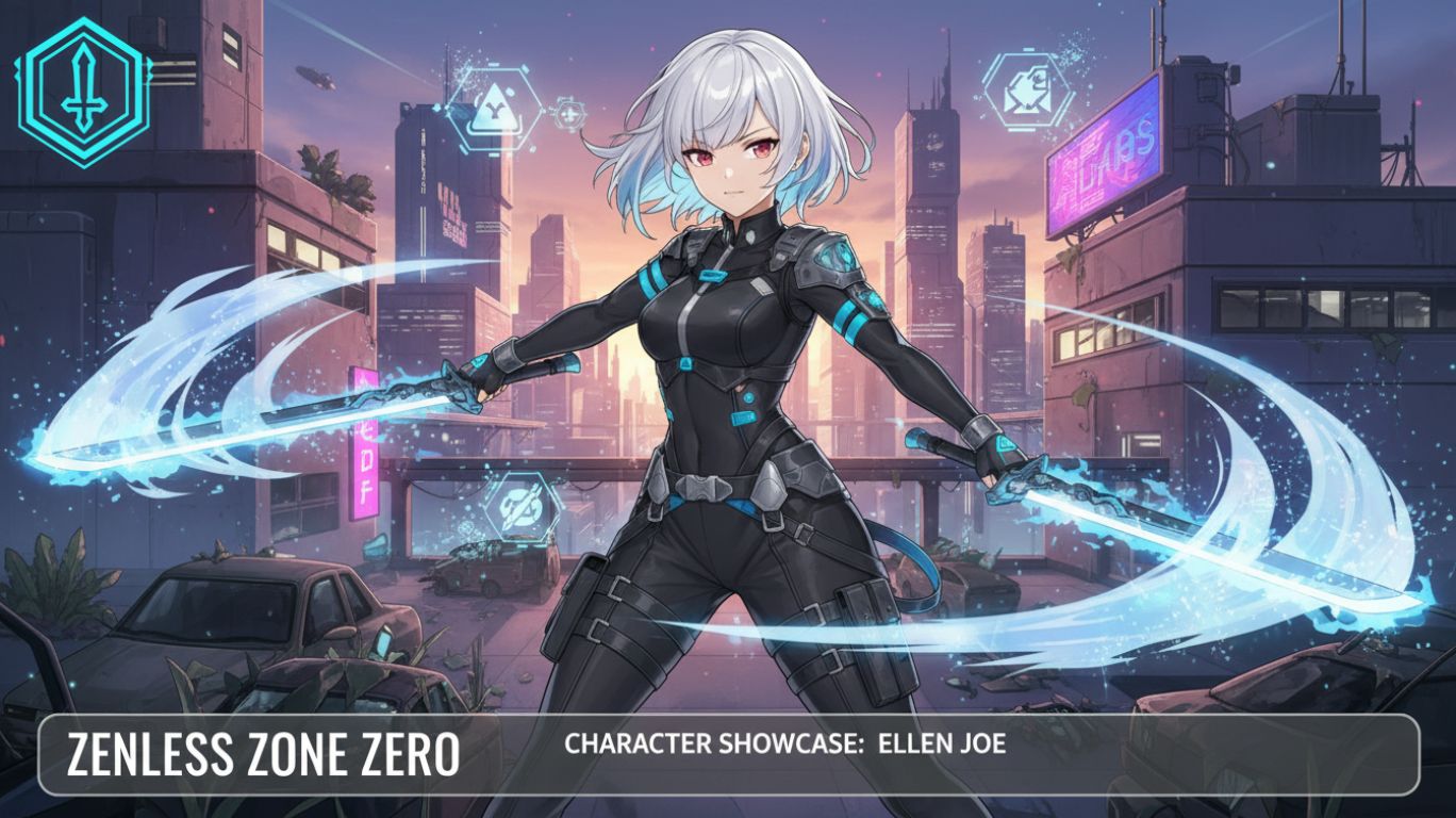 Ellen Joe ZZZ from Zenless Zone Zero showcasing her distinctive character design and strong gameplay, highlighting why she remains popular with players.