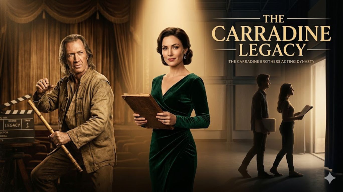 carradine brothers acting legacy continuing through generations in Hollywood featuring modern family performers including Martha Plimpton in cinematic studio portrait representing multi-generational entertainment success