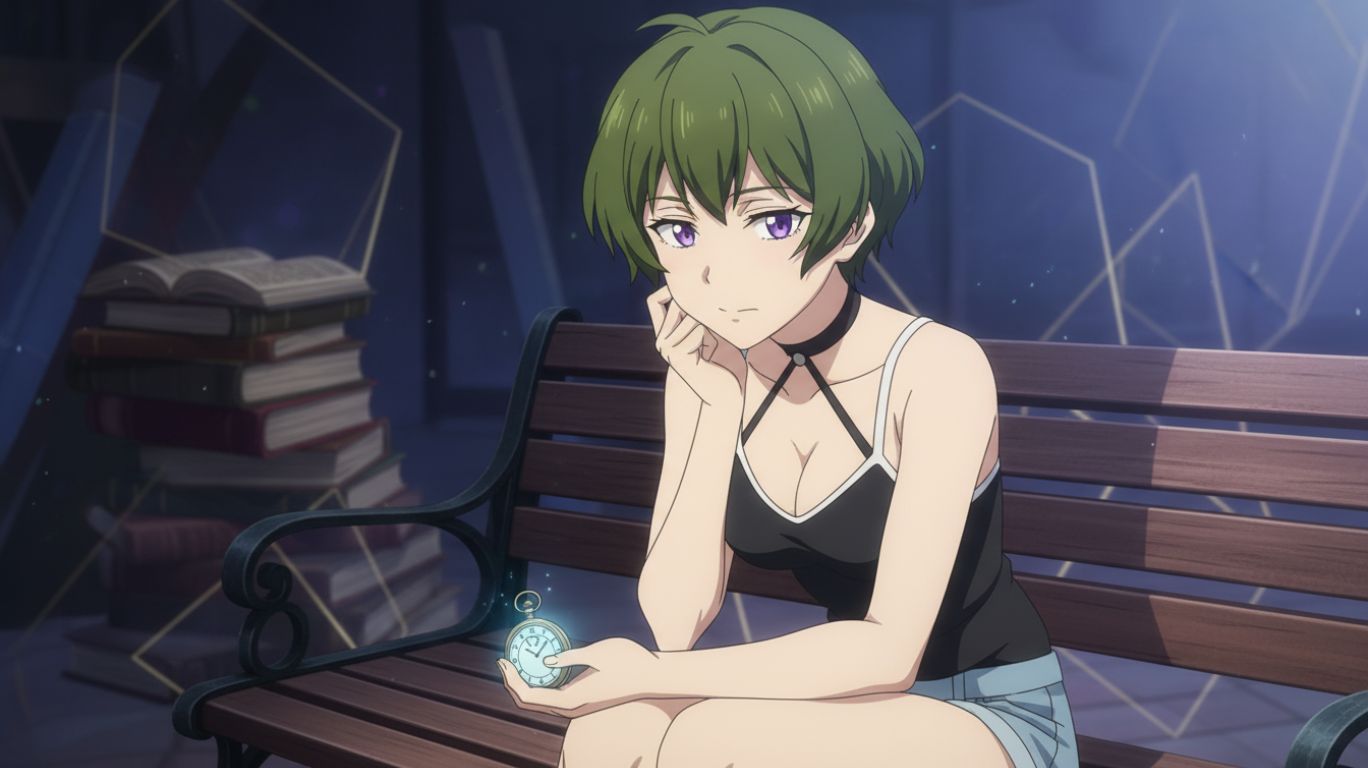 Ubel anime character standing out in the anime landscape, showing calm intelligence and mysterious depth, blending unique personality traits.